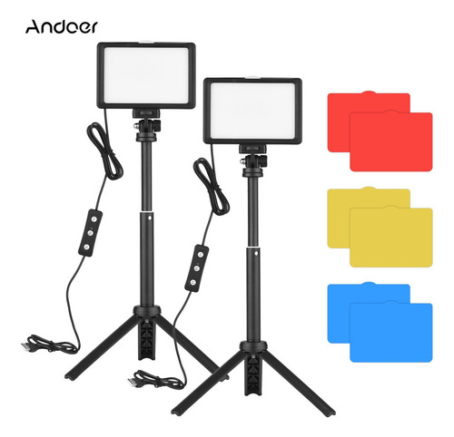Za Equipo De Iluminación De Videoconferencia De Andoer Usb