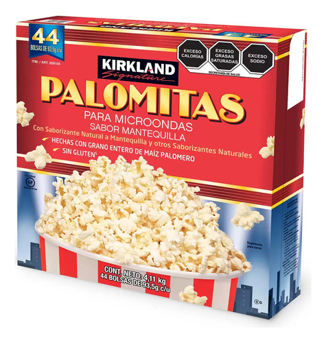 Palomitas Microondas Mantequilla Kirkland Signature C/44 Pzs