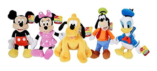 Disney Gang 9 Felpa Bean Mickey Minnie Mouse Donald Pluto Go