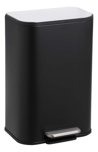 Cubo De Basura Acero Inoxidable 12 Litros Con Tapa Y Pedal