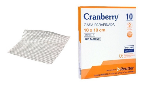Gasa Parafinada 10x10 Cranberry - Unidad