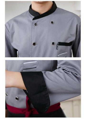 Imagen 11 de 12 de 2 Piezas De Uniforme De Chef De La Industria, Abrigo De