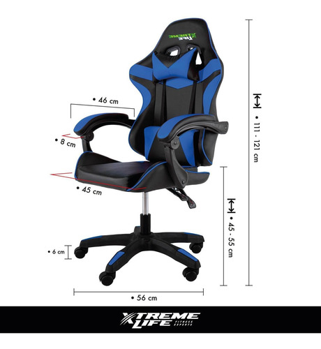 Imagen 3 de 7 de Silla De Escritorio Silla Gamer Reclinable Ergonomica 360