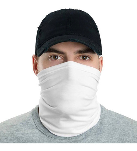 Bandana Tubular Deportiva Tipo Buff Ciclist Cubreboca Blanco