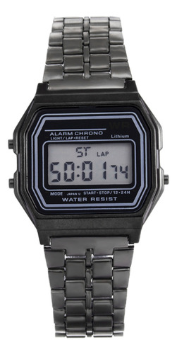 Reloj Estilo Retro A168 Unisex Digital Correa Metal