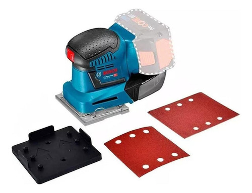 Lijadora Orbital Bosch GSS 06019D03D0 14,4 V-LI 14.4V 115x140mm Inalámbrica Acabado Fino Carpintería Metal Compacta Velcro Instalaciones Remodelación Azul