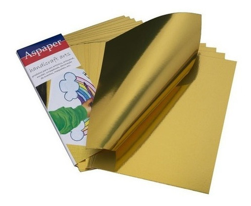 Papel Laminado Ouro 210x297mm 250g