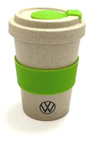 Copo Vibrant Power C/tampa Corporate Volkswagen Preto 500ml Cor Verde Vw