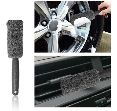 Imagen 7 de 10 de Kit Limpieza Lavado Auto Paños Almohadillas Cepillo Esponja