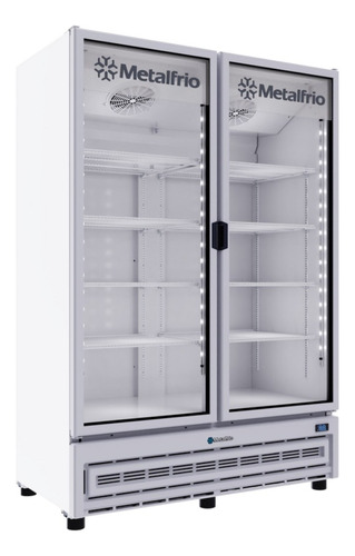 Refrigerador comercial vertical Metalfrio VN-120 1190 L 2 puertas blanca 137 cm de ancho 115V