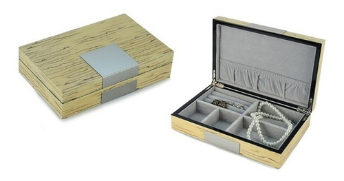 Estuche Para Joyas Alajero Ice Burl Y Metal
