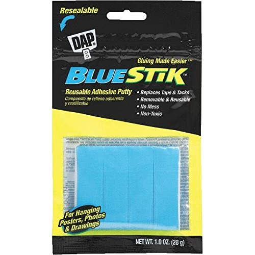 Masilla Adhesiva Reutilizable Blue Stik, 1 Onza (6 Unid...