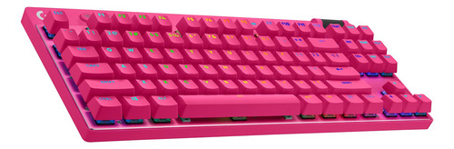 Teclado Mecánico Logitech G Pro X Tkl Lightspeed Magenta Idioma Inglés US