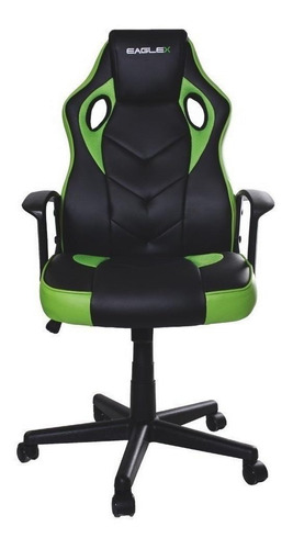 Cadeira de escritório Cadeiras Inc S1 gamer ergonômica  preto e verde