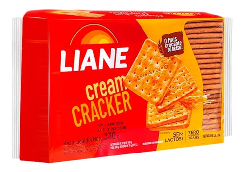 Biscoito Cream Cracker Sem Lactose 330g - Liane