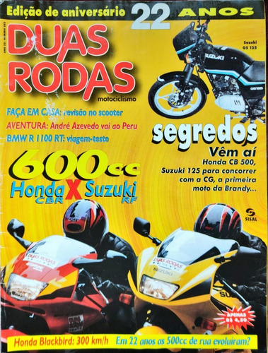 Revista Duas Rodas Nº 253 / Cbr 600 / Rf 600 / Bmw R1100 Rt