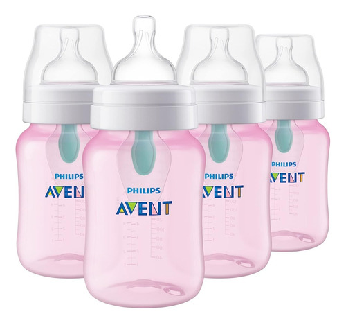 Mamila Avent 9 Oz Bebé Anti -cólico Y Reflujo Rosa U S A 