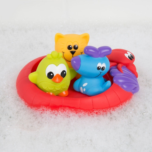 Imagen 4 de 4 de Muñecos De Goma Baño Bebe X4 Agua Sumergible Splash Float