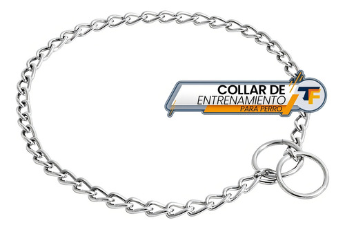 Collar De Entrenamiento 55 Cm P/ Perro Grande Hasta 40 Kg Color Plateado Tamaño Del Collar L