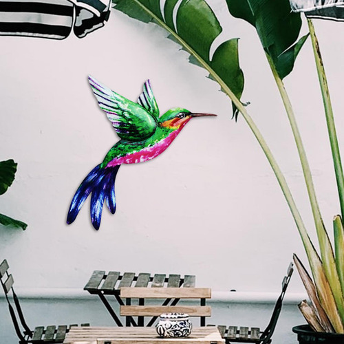 Arte De Pared De Colibrí, Escultura De Arte De Pared Verde