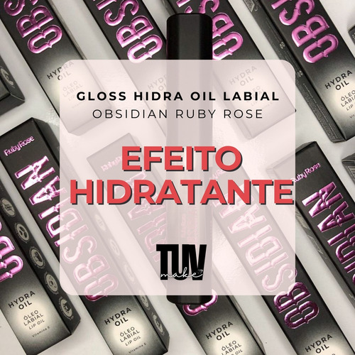 Gloss Labial Hidra Oil Hidratante Incolor Obsidian Ruby Rose