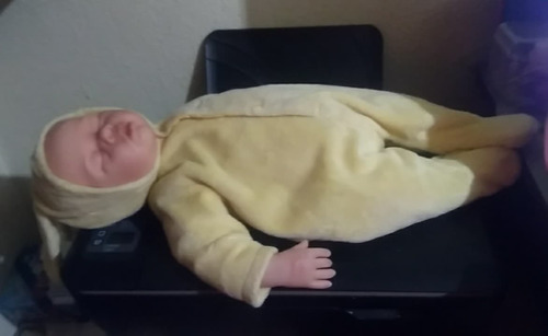 2007 Anne Geddes Sleeping Baby Bunny Bean Doll 48 Cms