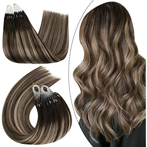 Ugeat Micro Beads Real Hair Extensions 20 Inch Micro 2ttqe