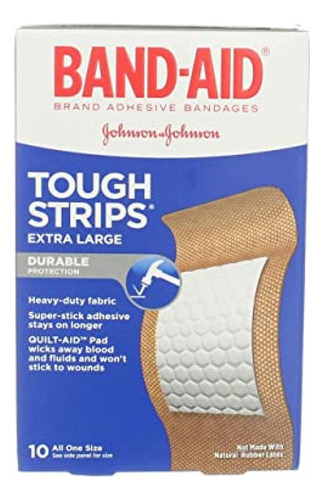 Vendajes Band-aid Tough-strips, Extragrandes, 10 C/u (paquet