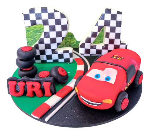 Vela Infantil Cars Pasta Flexible Personalizada