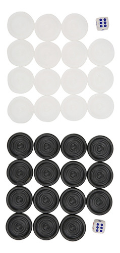 Juego De Backgammon De Plástico Blanco Y Negro De Internatio