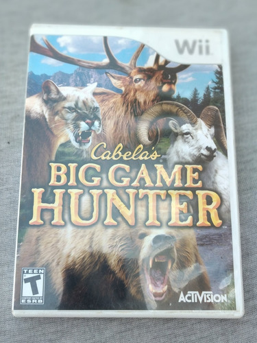 Videojuego Wii,  Big Game Hunter Cabelas.