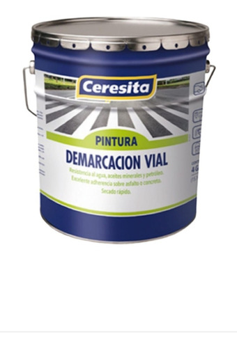 Pintura Demarcacion Vial Ceresita Tineta De 4 Gl