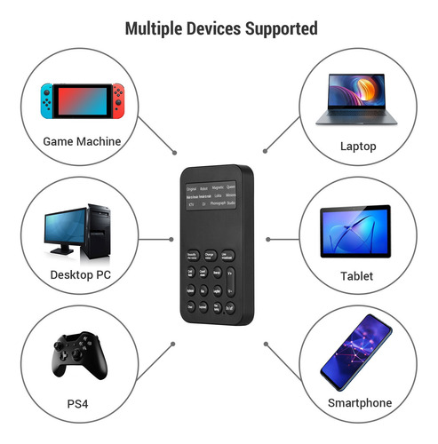 Imagen 7 de 9 de Mini Cambiador De Voz Dispositivo De Efectos De Sonido De La