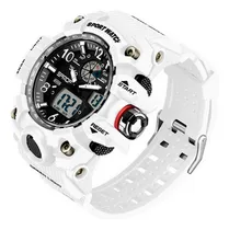 Comprar Reloj Tactico  Sanda 3169  A Prueba De Golpes Blanco Negro