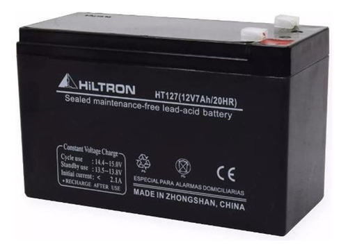 Bateria De Gel Hiltron 12v 7ah Alarma Luz De Emergencia Moto