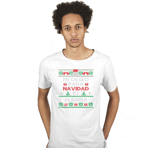 Playera Mi Deseo Para Navidad Es Alegria