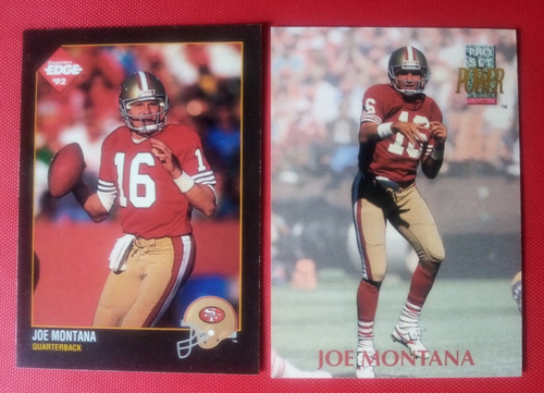 1992 Collector's Edge & Power Joe Montana 49ers ( 2 ) Lote 