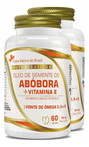 Kit 2 Óleo Semente Abóbora 60 Capsulas 1000mg Flora Nativa