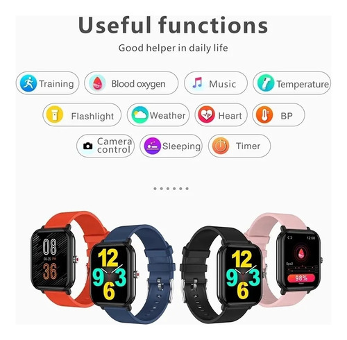 Smartwatch Impermeable Con Monitor De Presión Arterial