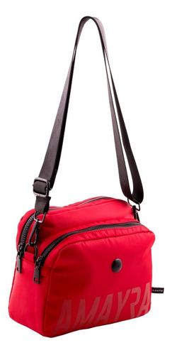 Cartera Morral Amayra Street 67.275.7 Urbana Mujer Tote Acabado de los herrajes Niquel Color Rojo Color de la correa de hombro Negro Diseño de la tela Liso