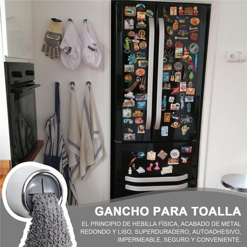 10 Ganchos Para Toallas De Cocina, Ganchos Autoadhesivos.
