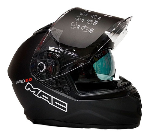 Casco Mac 2.0 Speed Solid Matt Black La Cuadra Motos