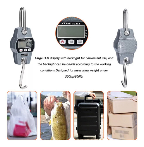 Mini Digital Lcd 300kg/600lb Colgante Portátil