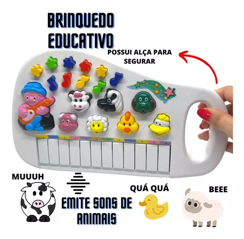 Piano Infantil Musical Educativo Som De Animais Fazenda .