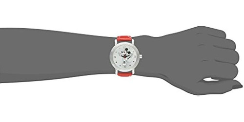 Reloj Disney W001866 Mickey Mouse Color Plateado Con Correa