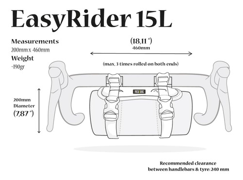 Bolsa De Manillar De Bicicleta Easyrider Pack2ride - Toc De