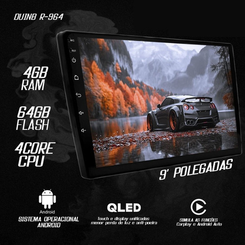 Central Multimidia Gol G4 9p Android 14 Carplay 4gb 64gb