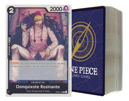 One Piece Card Game 50 Cartas Color Negro En Ingles