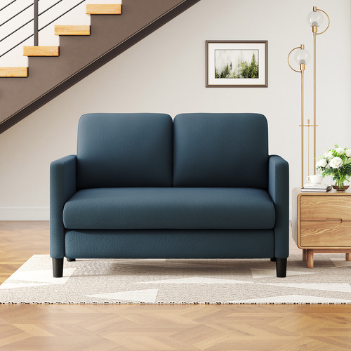 Sofá Pequeño Sala Sillón Minimalista Tapizado Con 2 Personas