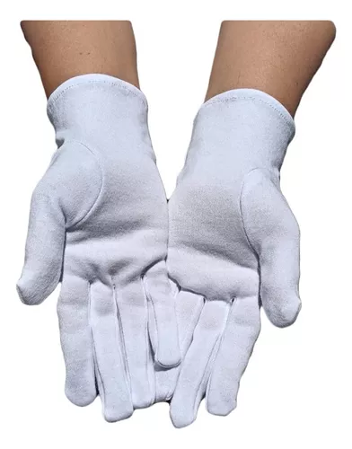 ulovebsby 1 Par De Guantes Blancos Hip hop Performance Algodón Mago Disfraz  Fiesta Halloween MX